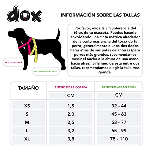 DDOXX Arnés Perro Step-In Nylon, Ajustable | Muchos Colores & Tamaños | para Perros Pequeño, Mediano y Grande | Accesorios Gato Cachorro | Rosado Pink, S