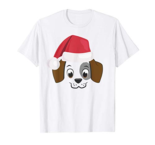 Disfraz de Navidad de perro divertido Disfraz de sombrero pe Camiseta
