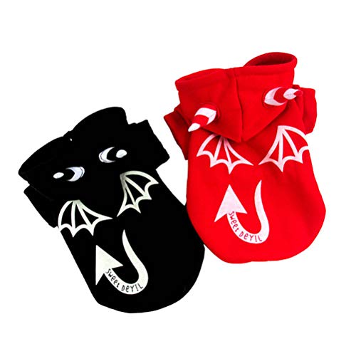 Disfraz De Perro De Halloween - Patrón de fantasma de Halloween Ropa para perros Sudadera con capucha luminosa Disfraces Trajes Sudadera cálida Ropa para perros para fiesta de Halloween Talla XL Negro