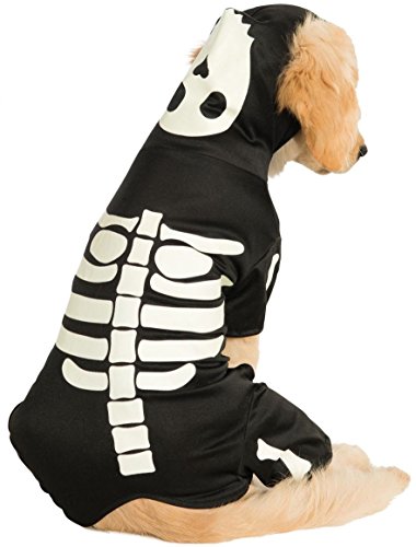 Disfraz mascota - Esqueleto que Brilla en la oscuridad, Talla S perro (Rubie's 887825-S)