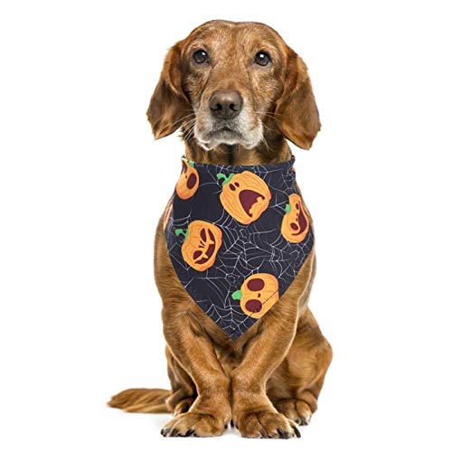 DIYHM Halloween Pet Dog Bandanas Pumpkin Brujas Patrón Patrón Perrito Cat Neckerchief Bibs Bood Tie Pet Towel Scarf Accesorios Bufanda (Color : 03)