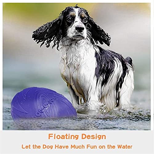 Dog Frisbee Discos blandos indestructibles - para perros grandes - Frisbees de goma para la formación - Servicio pesado para la recuperación, Tug de guerra, Captura ( Color : YELLOW , Size : XL 22CM )