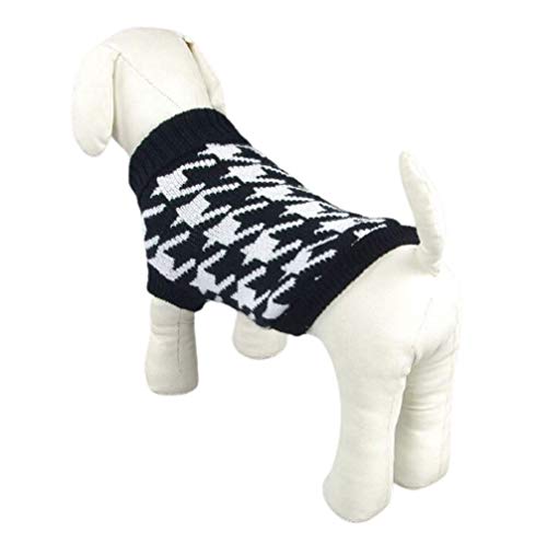 Ducomi Hearts - Jersey para perros y cachorros de algodón suave y cálido para Navidad y corazones, para perros y gatos, ideal como regalo (XS, blanco y negro)