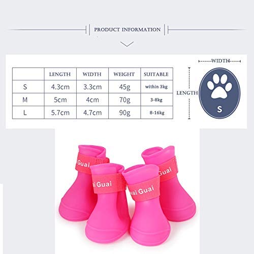 Ducomi Zampette - Zapatillas Impermeables para Perros - Cómodas y Fáciles de Poner - Protegen Las Patas de tu Mascota - Reducen el Riesgo de Infecciones en Caso de Heridas (M, Rojo)