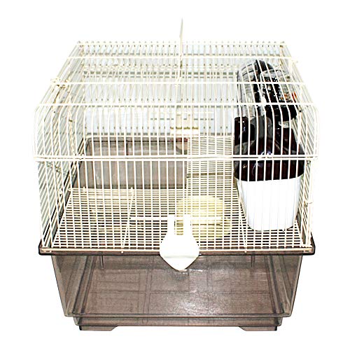 DZL-Jaula Hámster Chalé jaulas Hamsters Grande con Rueda de Juego casita Hamster Accesorios Bebedero comedero (M 29 * 5 * 39 * 32CM)