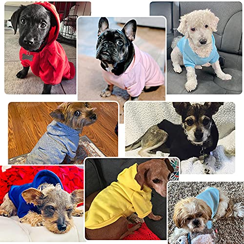 Eastlion Ropa Perro,Cálido Sudadera con Capucha para Perros Algodón Suéter Chaqueta Abrigo Costume Pullover para Mascota Pequeño Perro Gato (Azul Claro,2XL)