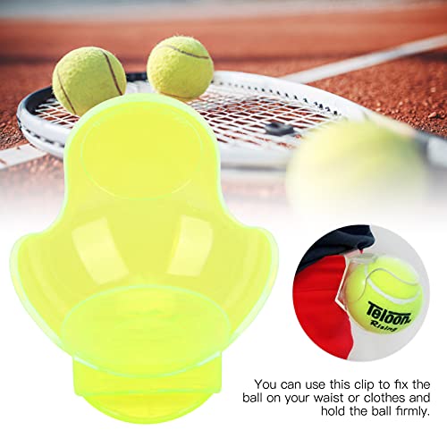 Eosnow Clip para Pelota de Tenis, Soporte para Clip de Cintura ABS Ligero y Duradero para Amantes del Tenis(Fluorescent Yellow)