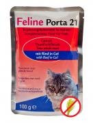 Feline Porta 21 Carne de atún con vacuno, 6 x 100 g