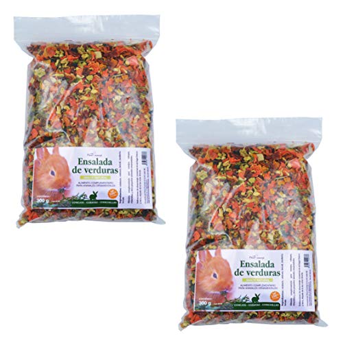 FINCA CASAREJO Snack Natural para Conejos, cobayas y Chinchillas - Ensalada de Verduras (2 Unidades)