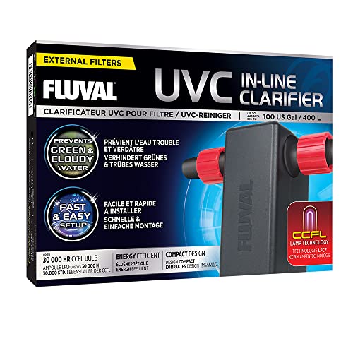 Fluval Clarificador UVC en línea, limpia el agua verde del acuario