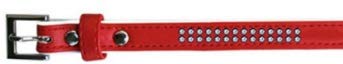 Freedog Collar Polipiel Brillantes Rojo 1,9x45cm