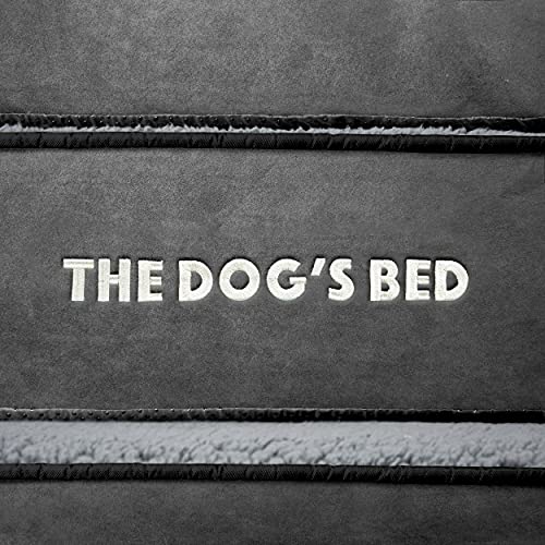 Funda exterior de repuesto solo para cama de perro, tela Oxford de calidad lavable, mediana 86 x 56 x 7,5 cm (felpa gris)
