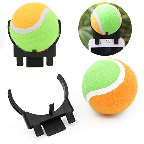 Geluode Pet Selfie Stick Clip Ball, 6,5 cm Accesorio para teléfono de tenis para perro mascota agilidad entrenamiento foto cachorro fotografía interacción juguete
