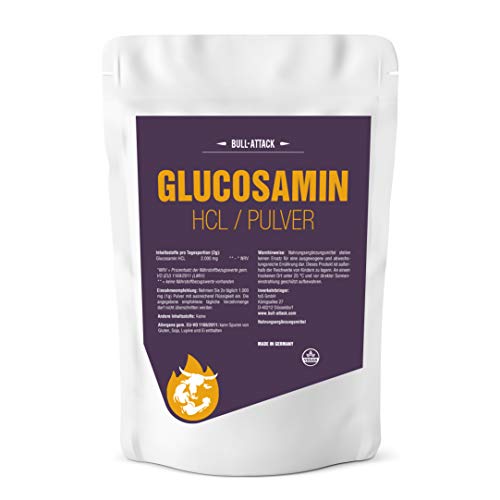 GLUCOSAMIN HCL Polvo | 100% puro sin aditivos | también adecuado para animales (caballos, perros, etc.) | de primera calidad (1000g)