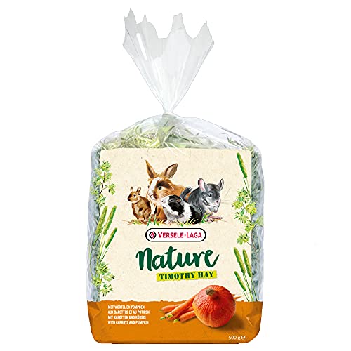 GNCGarden Versele-Laga Nature Heno Zanahoria y Calabaza 500 gr | Heno para Conejos y roedores | Hierba para Mascotas