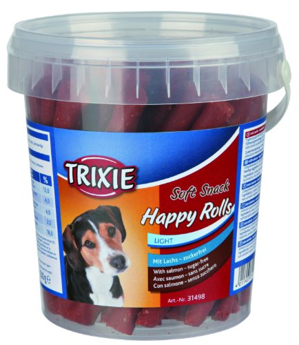 Golosinas para perros Bote de 500 grs Soft Snack Happy Rolls salmon TRIXIE