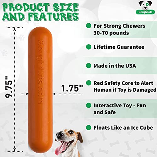 Goughnuts Juguete para masticar perro prácticamente indestructible, duradero, resistente para masticadores grandes y agresivos como Pitbulls, pastores alemanes y laboratorios