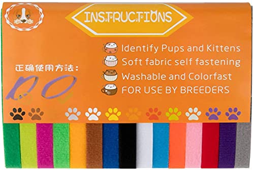 GTIWUNG Juego de 15 Collar de Mascota, Collares Ajustables para Mascotas, Collar de Cachorro Gatito Banda de Identificación de Cachorro Suave y Ajustable, 15 Colores, 10 * 200mm