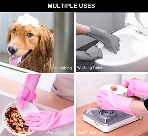 Guantes de aseo de mascotas para baño y depilación, cepillo de champú de baño para perros y gatos, guante de silicona suave y duradero para mascotas ducha como caballo, perro y gato