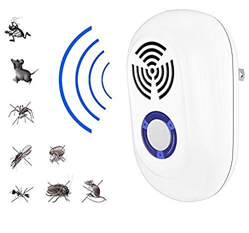 Gusano insecto electrónico,la cucaracha del mosquito plaga de insectos repelente de plagas dispositivo de control - enchufe europeo blanco