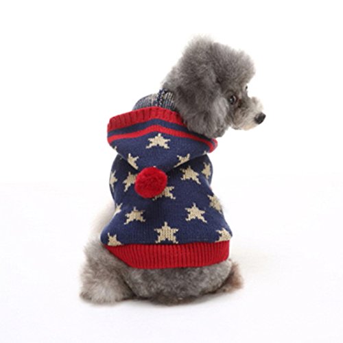 GWELL Suéter Perro Cachorro Jersey de Punto de Invierno Suéter Cardigan Disfraz de Carnaval de Navidad Pequeño Grande Perro Gato