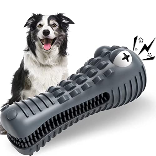 HETOO - Juguete para perros, cepillo de dientes para perros indestructible y duradero, juguete masticable para masticadores agresivos, para el cuidado y la limpieza dental de los perros