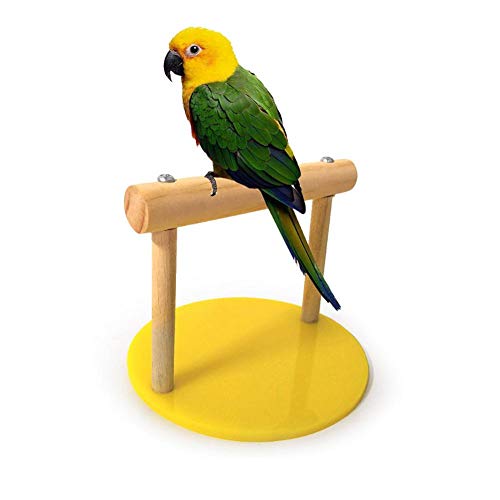 Hffheer Bird Cage Stand Mesa de Madera Parrot Perch Shelf Stands de Entrenamiento Playstand Playgound Play Gym Bird Cage Juguetes para Loros pequeños y medianos