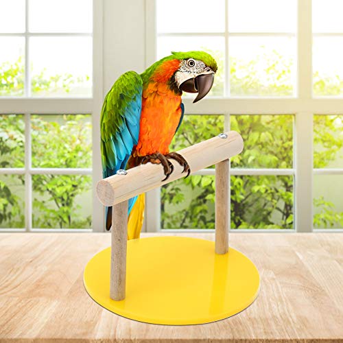 Hffheer Bird Cage Stand Mesa de Madera Parrot Perch Shelf Stands de Entrenamiento Playstand Playgound Play Gym Bird Cage Juguetes para Loros pequeños y medianos