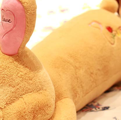 HLJZK Light Brown Rabbit Plush Toy Doll Doll Doll Bed Pillow Cute Birthday Gift Girl 50Cm