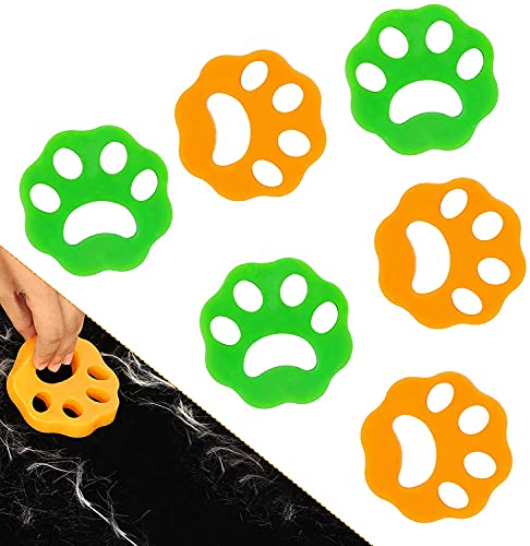 Hojoy Quitapelos para mascotas, 6 unidades, eliminador de pelo de mascotas, lavadora y filtro de pelusas, elimina el pelo en lavadora y secadora, respetuoso con el medio ambiente y reutilizable