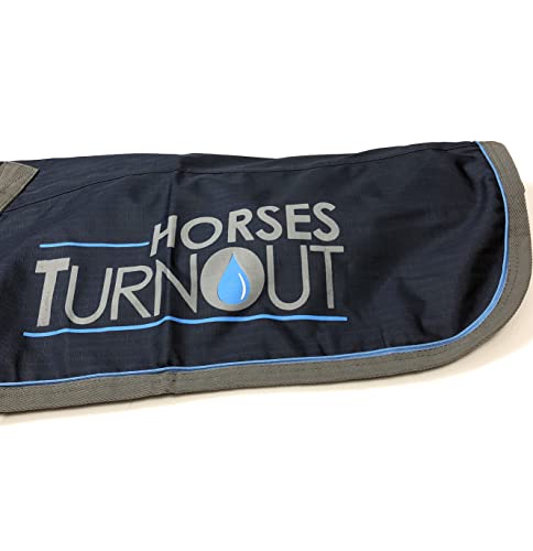 Horses, Manta de Paddock Turnout para Caballo, Impermeable, Resistente, con Correas Cruzadas, 128 cm