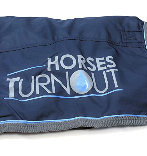 Horses, Manta Paddock Turnout para Caballo, Impermeable, con Collo Extraíble, Resistente, con Correas Cruzadas, 128 cm