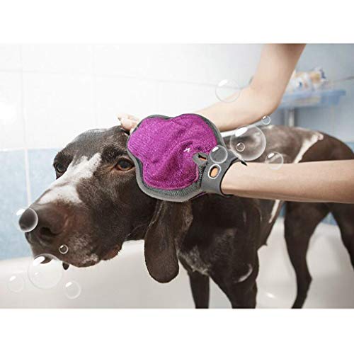 Huangyingui Pet Clean Grooming Bath Massage Glove Brush Hair Peine para Perros Gatos Conejos Chinchillas - Deshedding Brush (Color : Cat Shape)