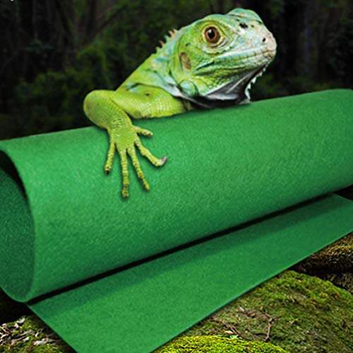 ibasenice Reptile Carpet Pet Terrarium Liner Ropa de Cama de Terrario Estera de Reptil Jaula Suministros para Lagarto Leopardo Gecko Tortuga Serpiente Dragón Barbudo Tamaño S