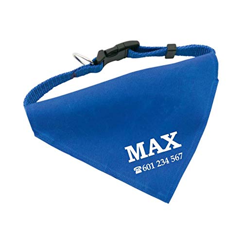 Iberiagifts - Collar con Bandana Personalizada para Mascotas (Azul)