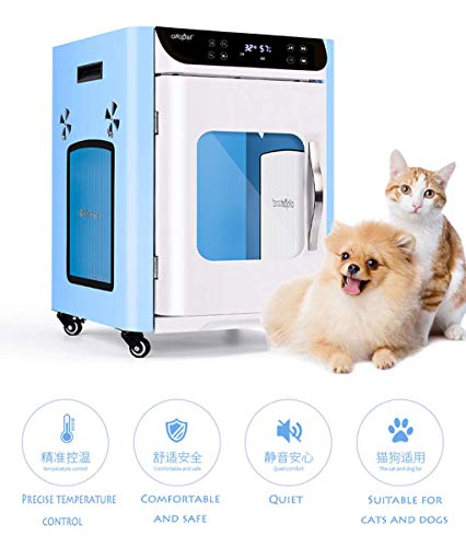 JINPENGRAN Caja de Secado automático para Mascotas, Gran Espacio, silencioso, secador de Pelo Esterilizable para Mascotas