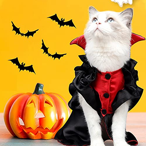 JJTXSQSMQM Ropa para Mascotas de Halloween Vestido de Vampiro Divertido para Mascotas de Halloween Lindo Perro pequeño y Mediano Gato Fiesta de Navidad Disfraz de Cosplay