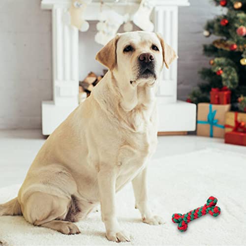 Juguete de cuerda para perro de Navidad, árbol de Navidad, anillo de huesos de caña, hombre de jengibre, calcetín de alce, juguetes para masticar cachorros para la limpieza de la dentición, pequeño, m