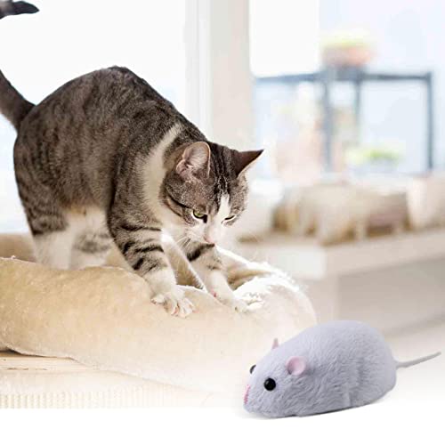 Juguete de ratón remoto con mando a distancia, juguete de ratón inalámbrico RC y juguete electrónico, con efecto rayador, para ratón RC Rat real, Blague Astuce para gatos, gatos, perros, mascotas, etc