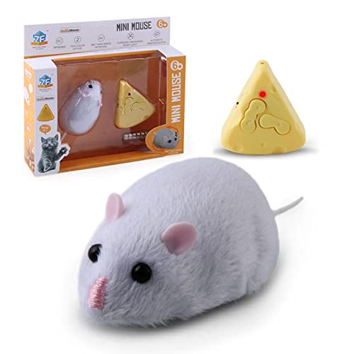 Juguete de ratón remoto con mando a distancia, juguete de ratón inalámbrico RC y juguete electrónico, con efecto rayador, para ratón RC Rat real, Blague Astuce para gatos, gatos, perros, mascotas, etc