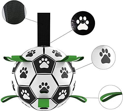 Juguetes de fútbol para perros, juguete de entrenamiento para cazar perros, juguete de fútbol interactivo para juegos de remolcador y ejercicios de vinculación (A)