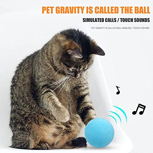 Juguetes interactivos para Gatos Pelota de Interior Pelota chirriante Sonidos de chirrido de Animales realistas Cat Kicker Catnip Recargable para Gatitos Persiguiendo Caza Jugar
