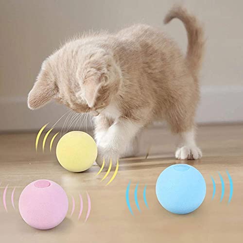 Juguetes interactivos para Gatos Pelota de Interior Pelota chirriante Sonidos de chirrido de Animales realistas Cat Kicker Catnip Recargable para Gatitos Persiguiendo Caza Jugar