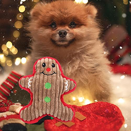 Juguetes navideños para perros, suaves y bonitos regalos navideños para mascotas, juguetes masticables de peluche duraderos con chirridos, muñeco de nieve, alce, oso pardo, oso de goma, para perros pe