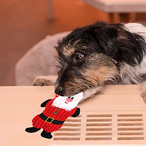 Juguetes para Perros De Navidad Santa Claus Chirriante Juguetes De Peluche para Perros Pequeños Soniendo Peluche Pet Juguete Muñeco De Nieve Muñeco De Nieve Perrito Interactivo Perrito Dog Presentes