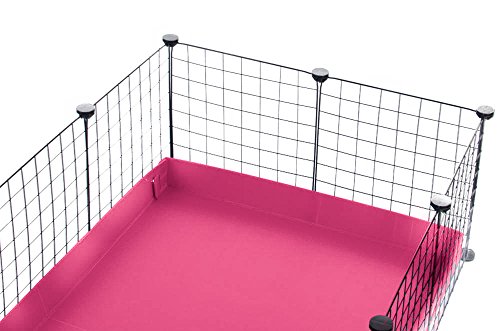 Kavee Cavy Jaula para roedores – Lote de 2 x Coroplast 4x2 (140 x 70 cm) (rosa, fondo de jaula)