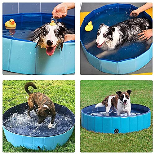 KELIVOL - Suministros para mascotas plegables de plástico para mascotas, mini piscina plegable para perros, gatos, bañera, piscina para niños, piscina de plástico duro para niños y mascotas