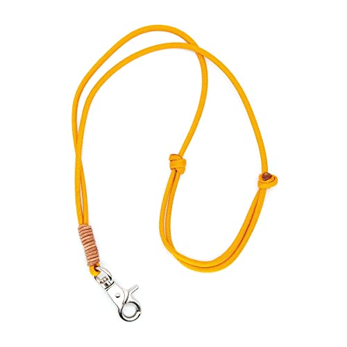KENSONS for dogs Correa para el cuello con mosquetón pequeño para silbato o llaves, color dorado y amarillo