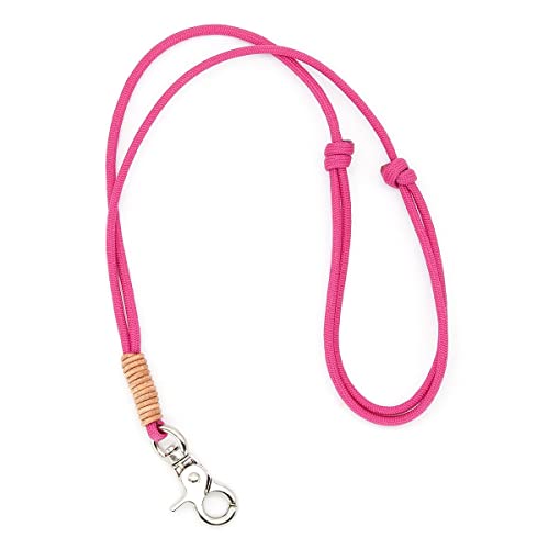KENSONS for dogs Correa para el cuello con mosquetón pequeño para silbato o llaves, color rosa