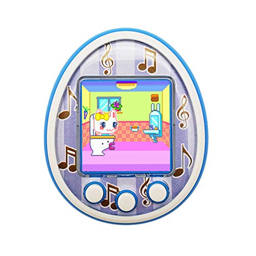 KERDEJAR Mini Juguetes electrónicos para Mascotas 8 Mascotas en 1 Virtual Cyber ​​USB Charging Micro Chat Pet Toy para niños Adultos Regalo Azul